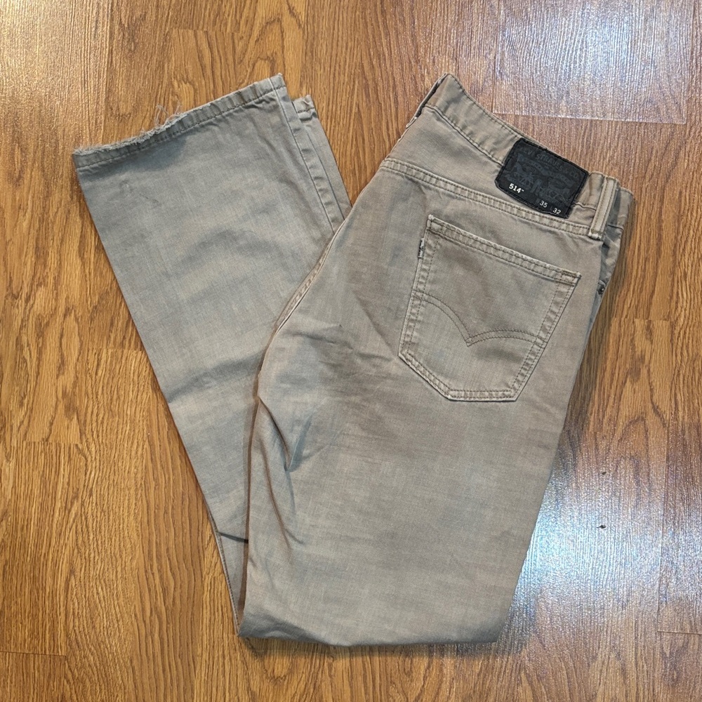 Signature by Levi Strauss 514 Men's Straight Jeans - Light Khaki